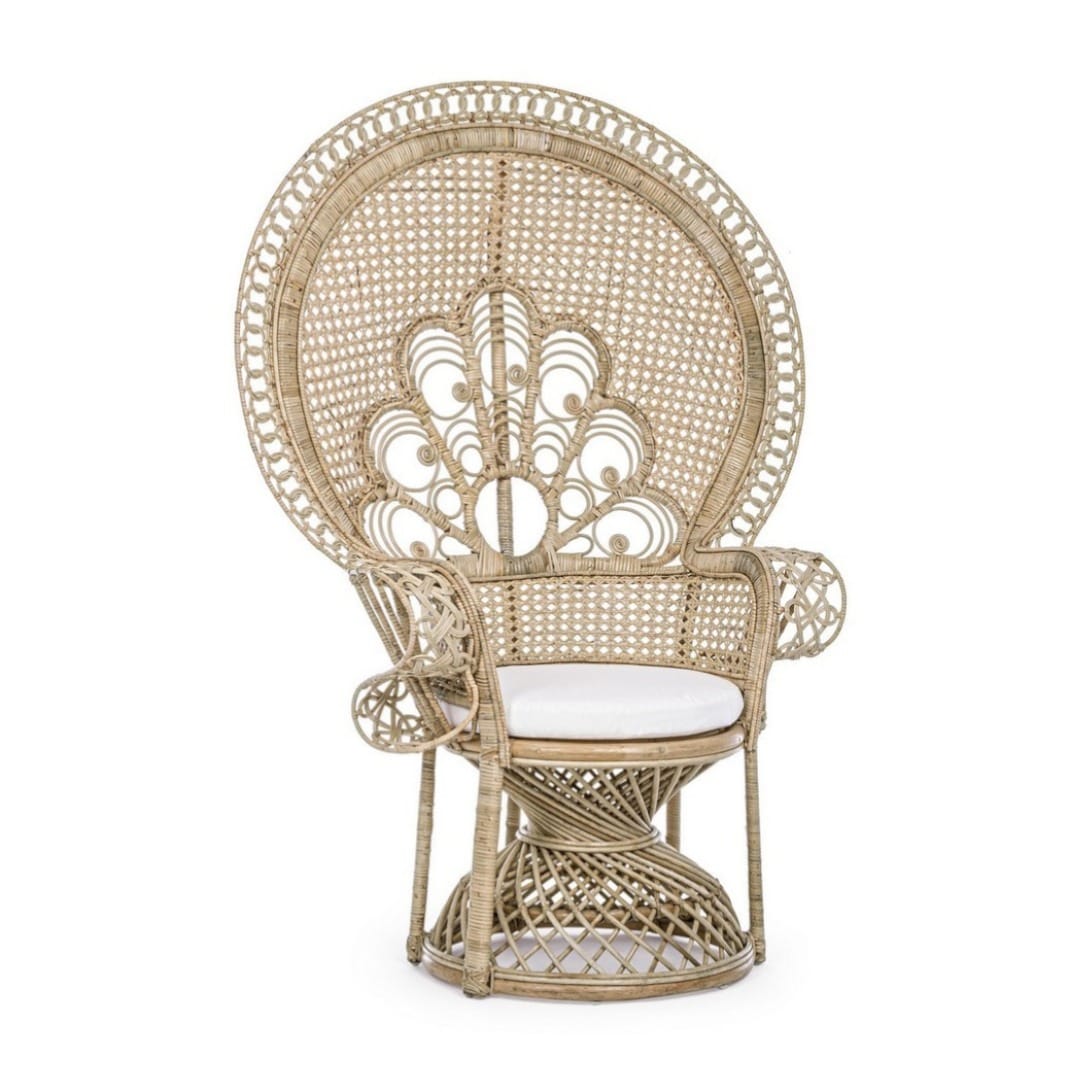 Fauteuil Peacock fauteuil emmanuelle naturel