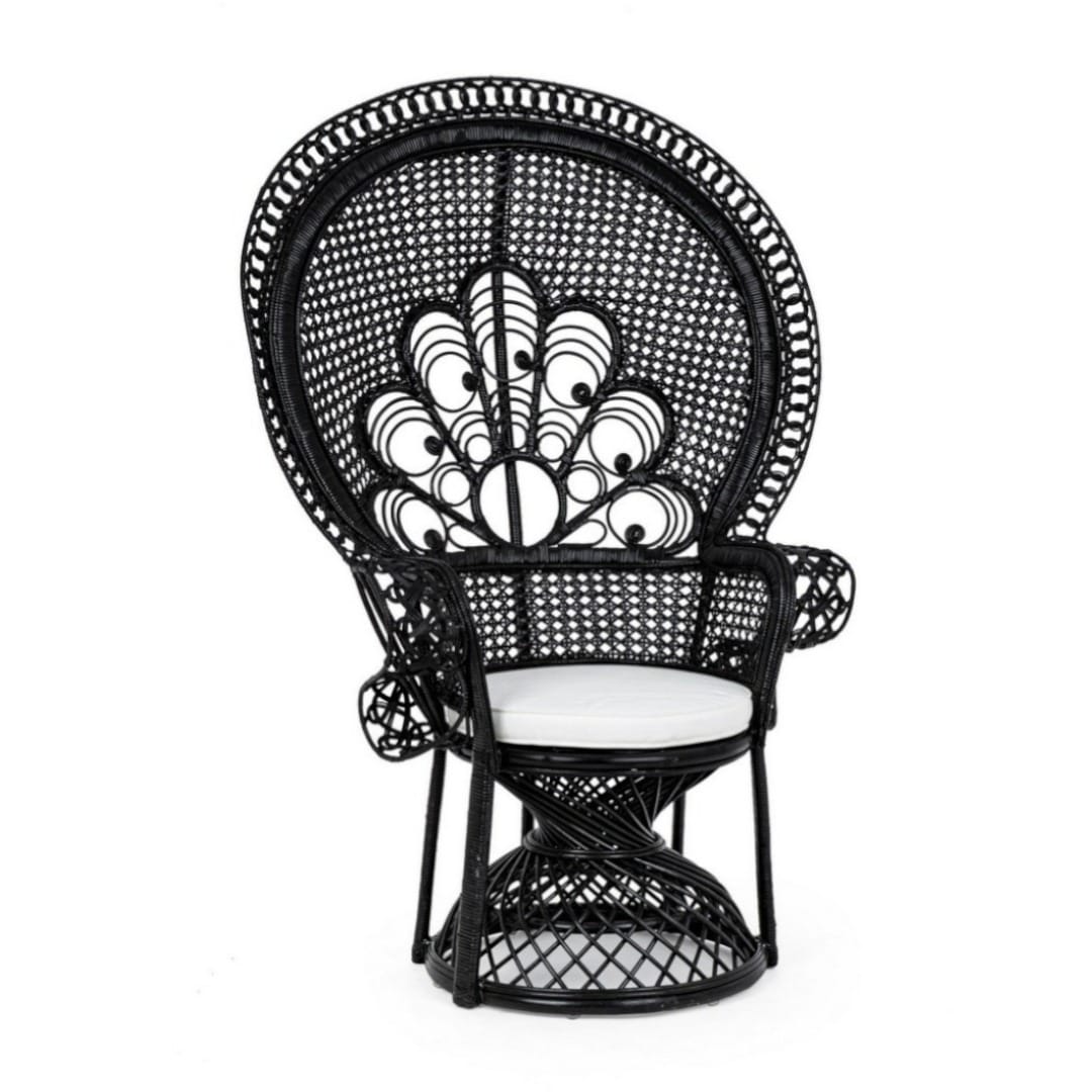 Fauteuil Peacock fauteuil emmanuelle noir