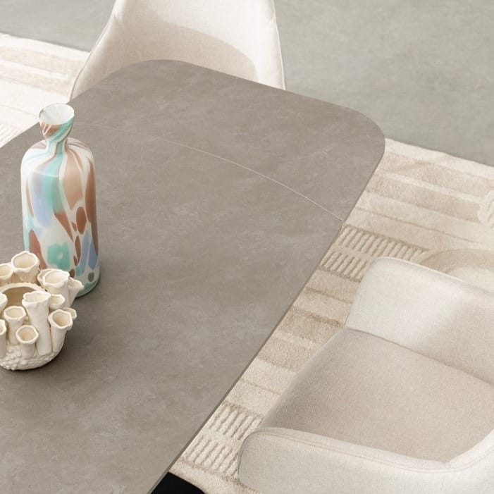 Table De Repas Grès Extensible Minor plateau gris 7 Table De Repas Gres Extensible Minor plateau gris 7