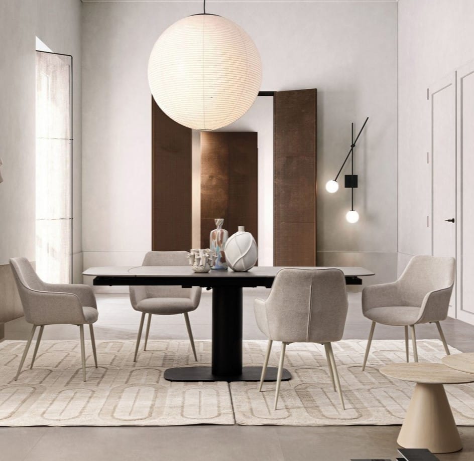 Table De Repas Grès Extensible Minor plateau gris 9 Table De Repas Gres Extensible Minor plateau gris 9