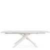 Table repas extensible blanc mat Joline1 Table repas extensible blanc mat Joline - Facilité au quotidien