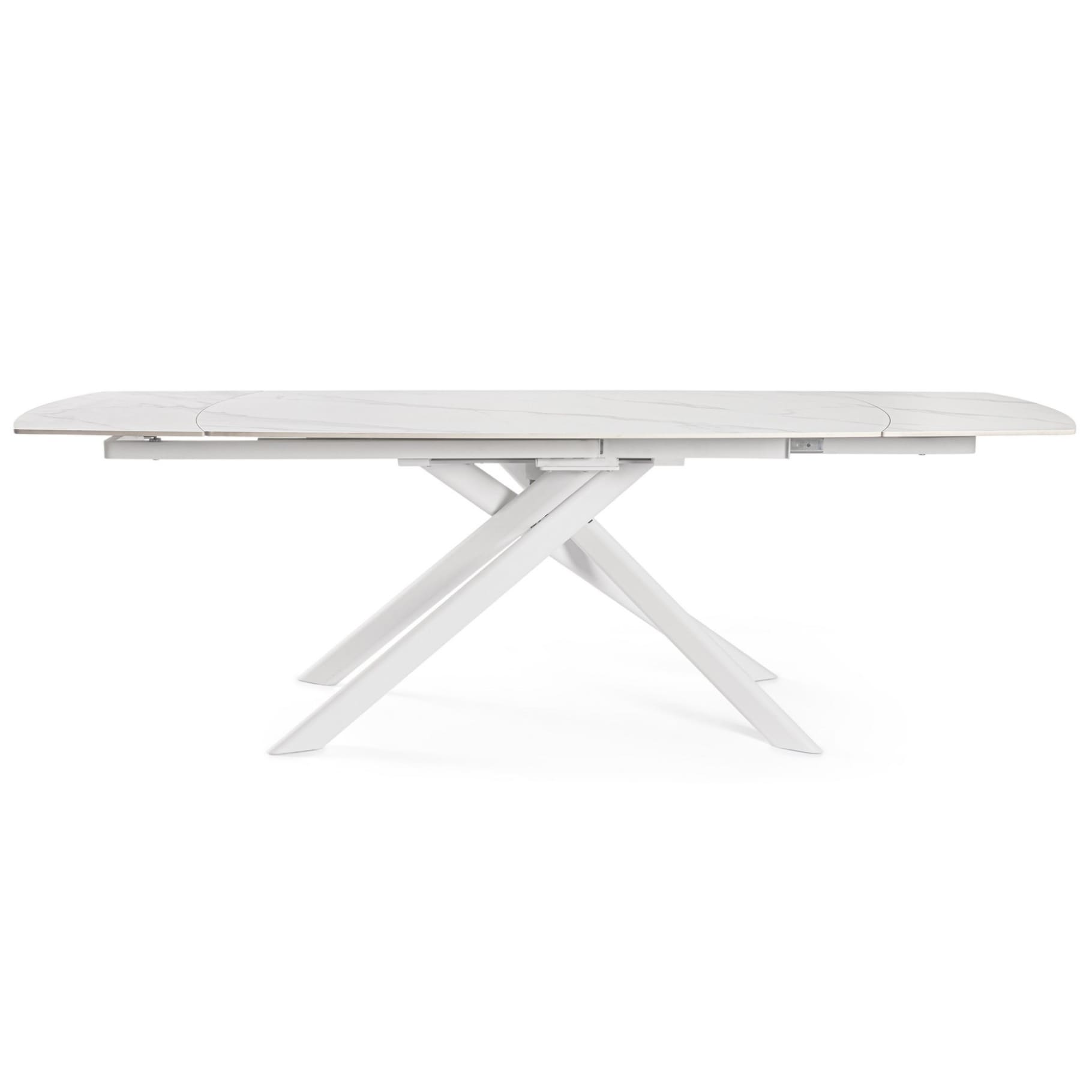 Table repas extensible blanc mat Joline5 Table repas extensible blanc mat Joakim5