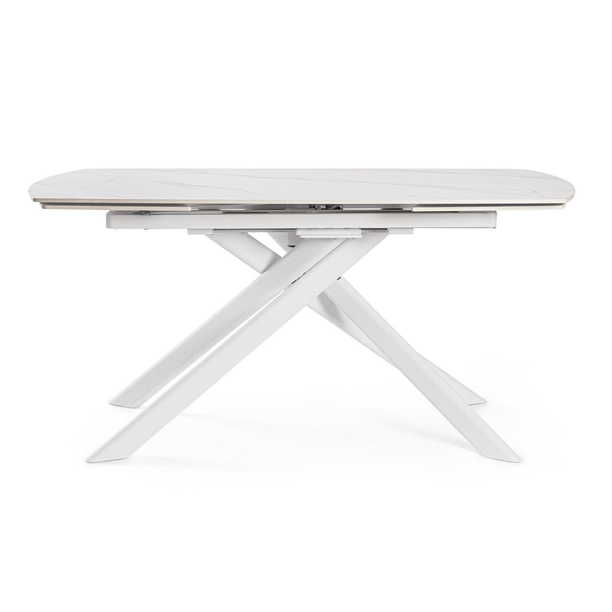 Table repas extensible blanc mat Joline6 Table repas extensible blanc mat Joakim6