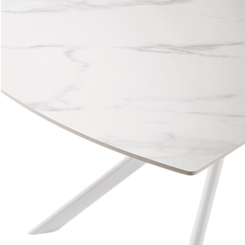 Table repas extensible blanc mat Joline7 Table repas extensible blanc mat Joakim7