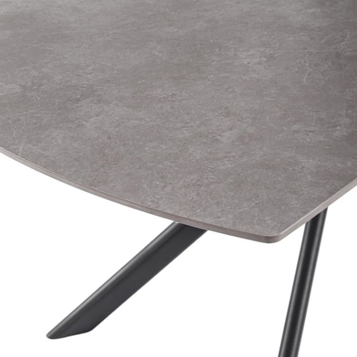 Table repas extensible gris mat Joline 5 Photoroom