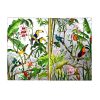 Tableau En Diptyque Jungle Exotique fond argenté Tableau En Diptyque Jungle Exotique