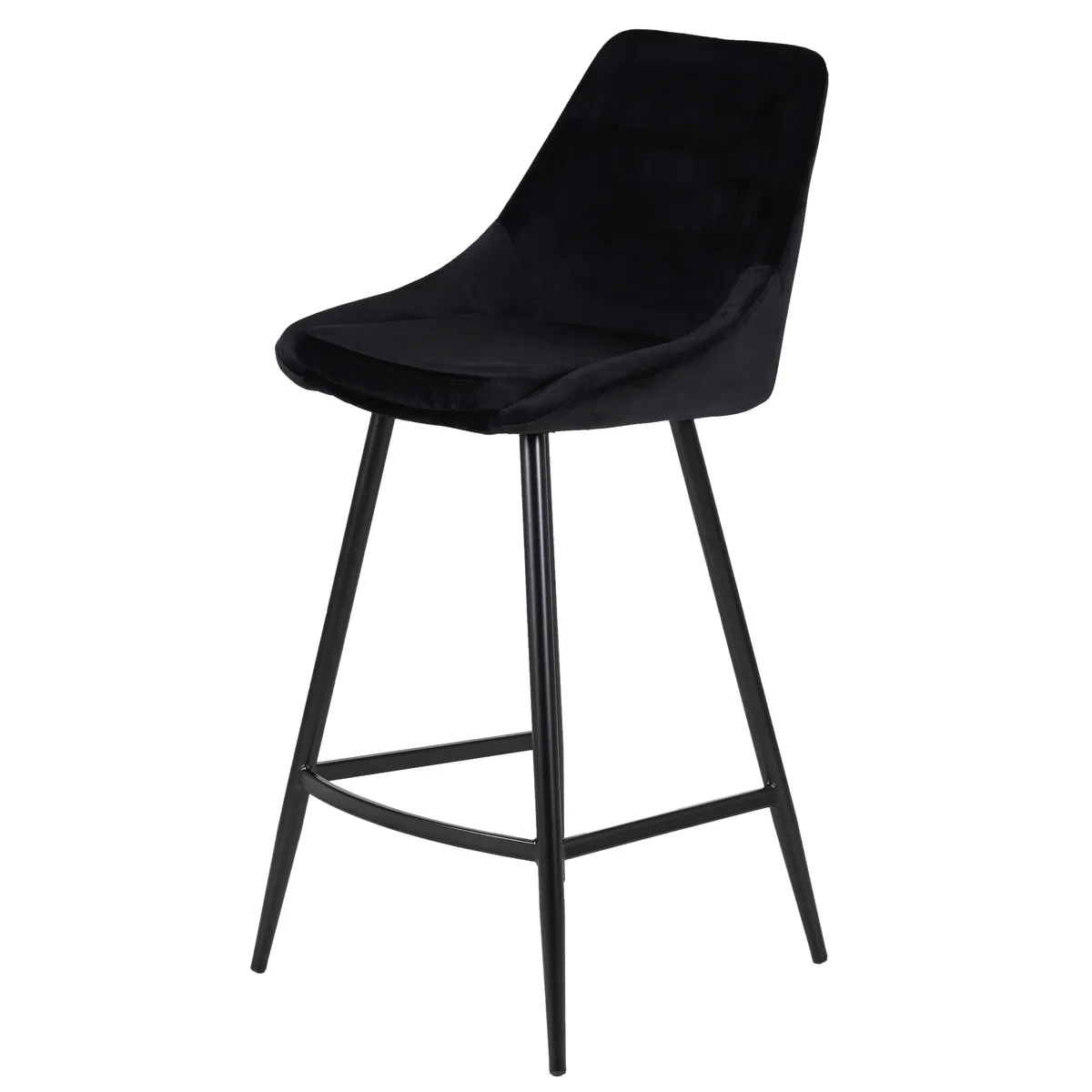 Tabouret de bar darius velours noir 2 Tabouret de Bar Darius