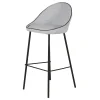 Tabouret de bar mondo tissu gris clair 2