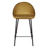 Tabouret de bar mondo velours ocre