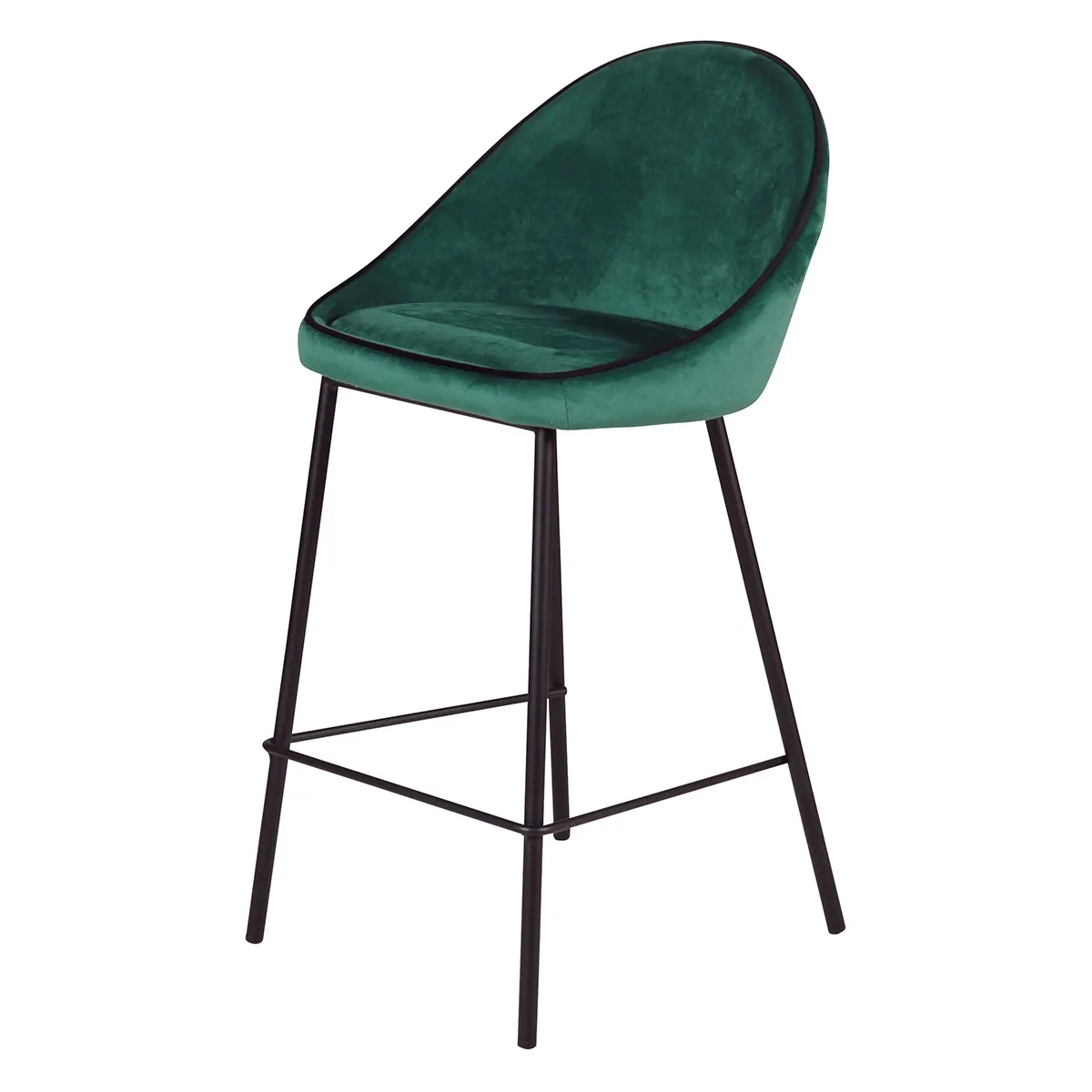 Tabouret de bar mondo velours vert 2