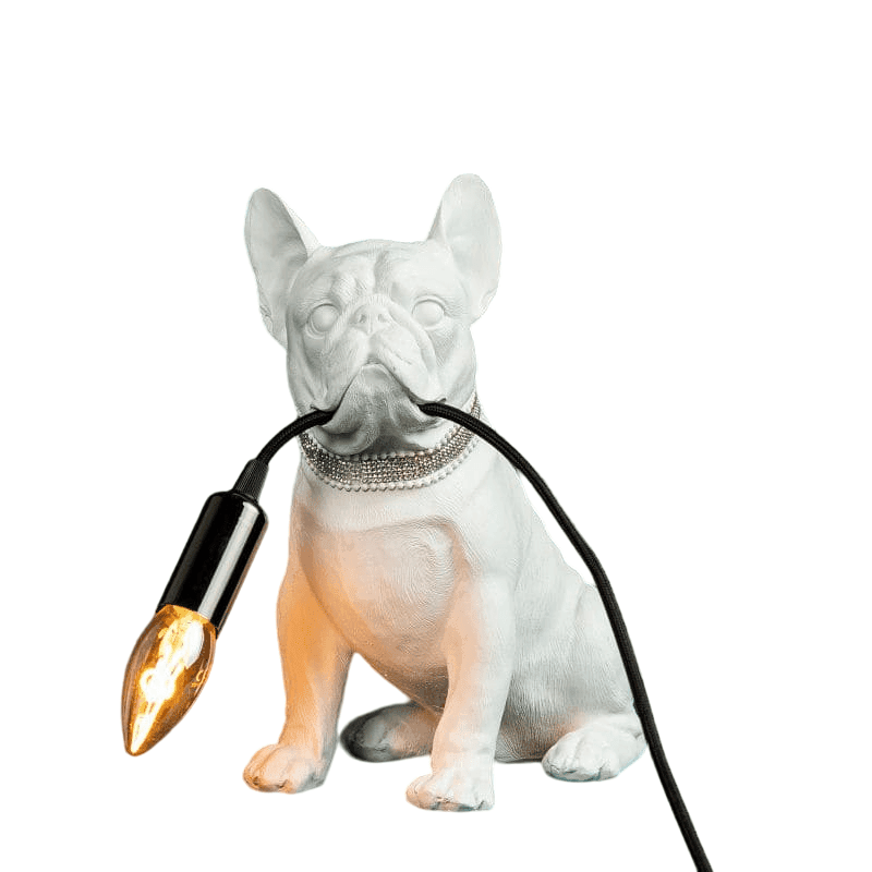 Lampe Bouledogue Français Blanc Lampe Bouledogue Français Blanc
