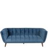Canape Beryl 3 places velours bleu 1