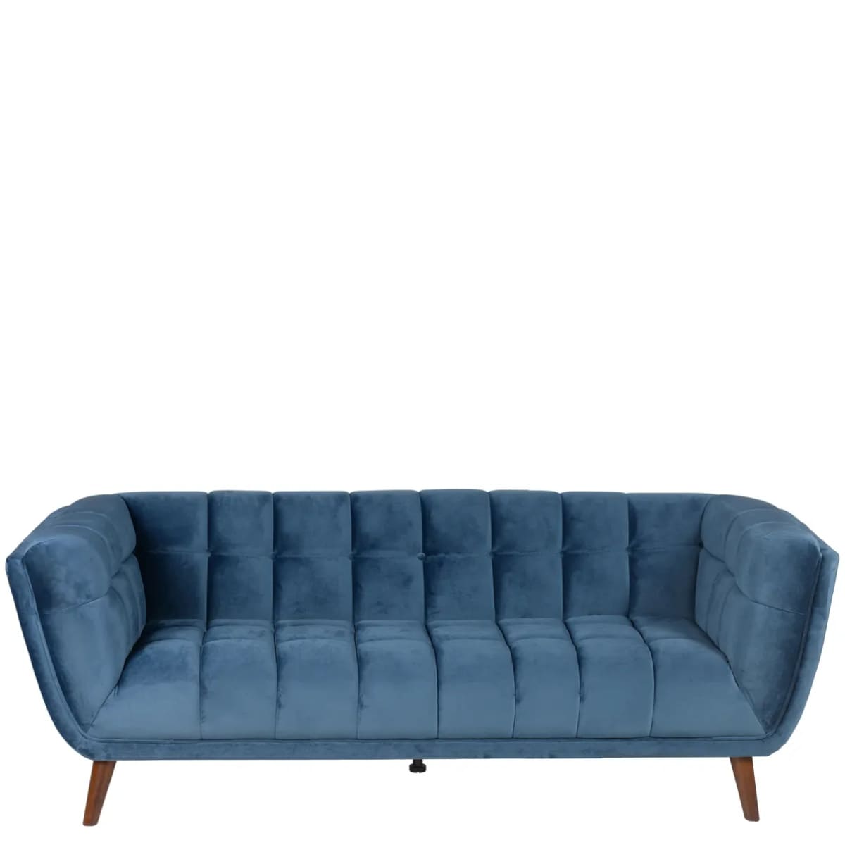 Canape Beryl 3 places velours bleu 1