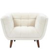 Fauteuil Beryl Tissu Bouclé Blanc Fauteuil Beryl Tissu Boucle Blanc