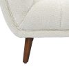 Fauteuil Beryl Tissu Bouclé Blanc 2 Fauteuil Beryl Tissu Boucle Blanc 2