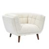 Fauteuil Beryl Tissu Bouclé Blanc 3 Fauteuil Beryl Tissu Boucle Blanc 3