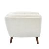 Fauteuil Beryl Tissu Bouclé Blanc 5 Fauteuil Beryl Tissu Boucle Blanc 5