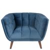 Fauteuil Beryl Velours Bleu 1