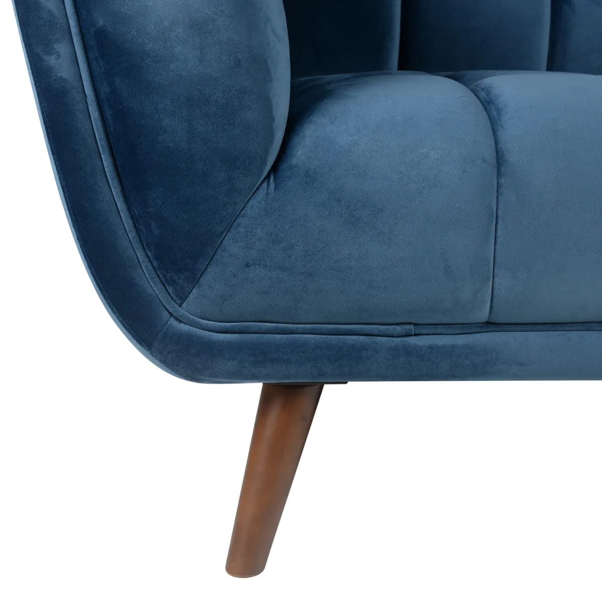 Fauteuil Beryl Velours Bleu 2