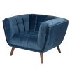Fauteuil Beryl Velours Bleu 3