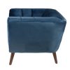 Fauteuil Beryl Velours Bleu 4