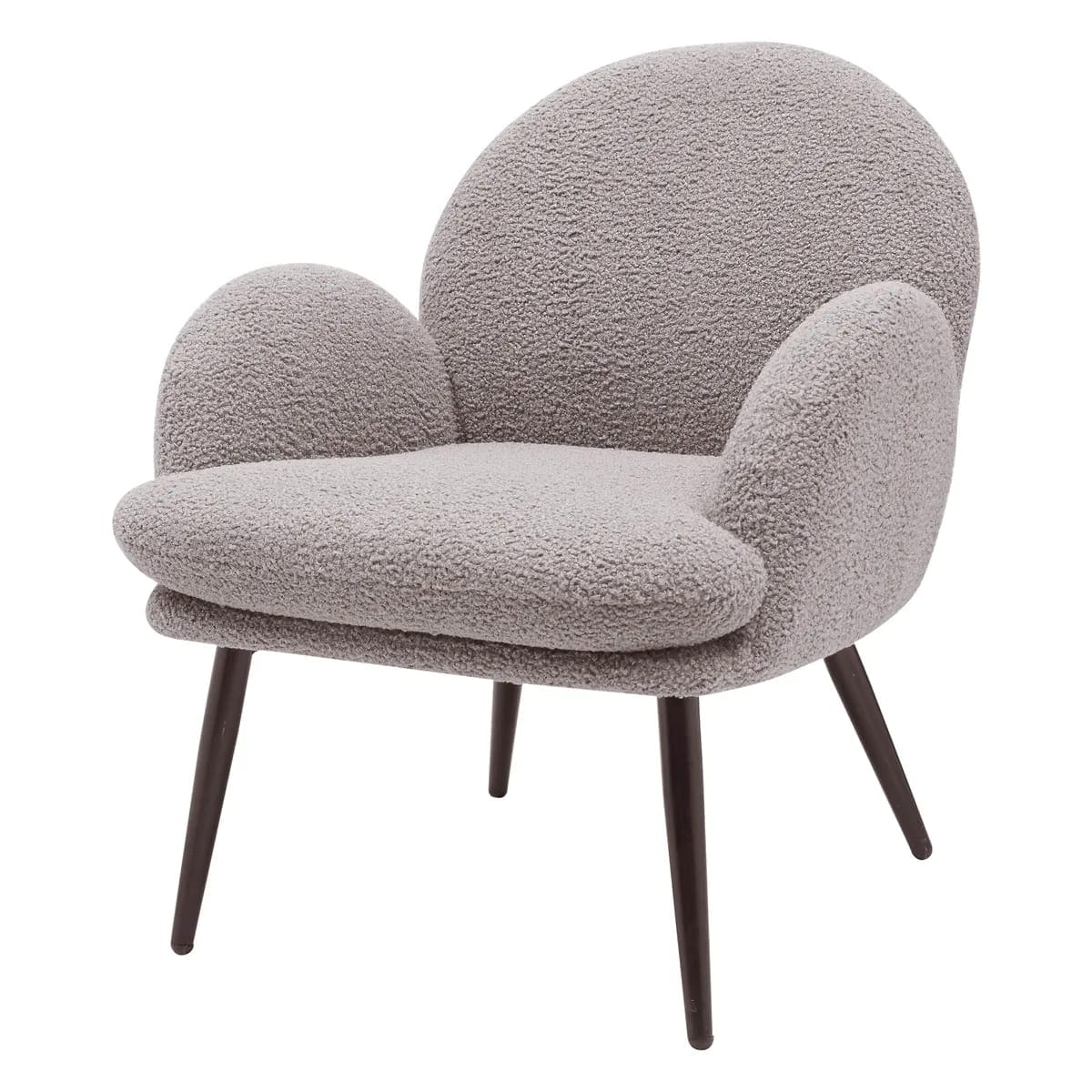 fauteuil oreo gris taupe laine bouclée 2 fauteuil oreo gris taupe laine bouclee 2