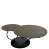 table basse pivotante en céramique bronze Table Basse Pivotante En Céramique Bronze, gain de place rotatif