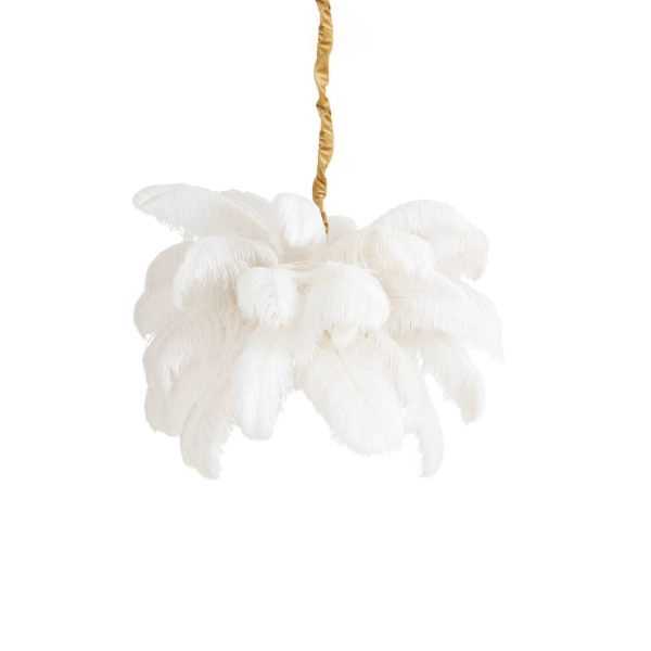 Lustre Suspension Plumes d'autruches