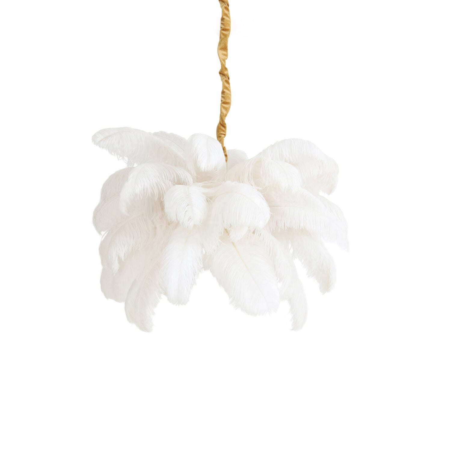 Suspension Plumes d'autruches Lustre Suspension Plumes d'autruches