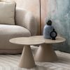 Set de 2 Tables Basses Céramique Travertin-2 Set de 2 Tables Basses Ceramique Travertin 2