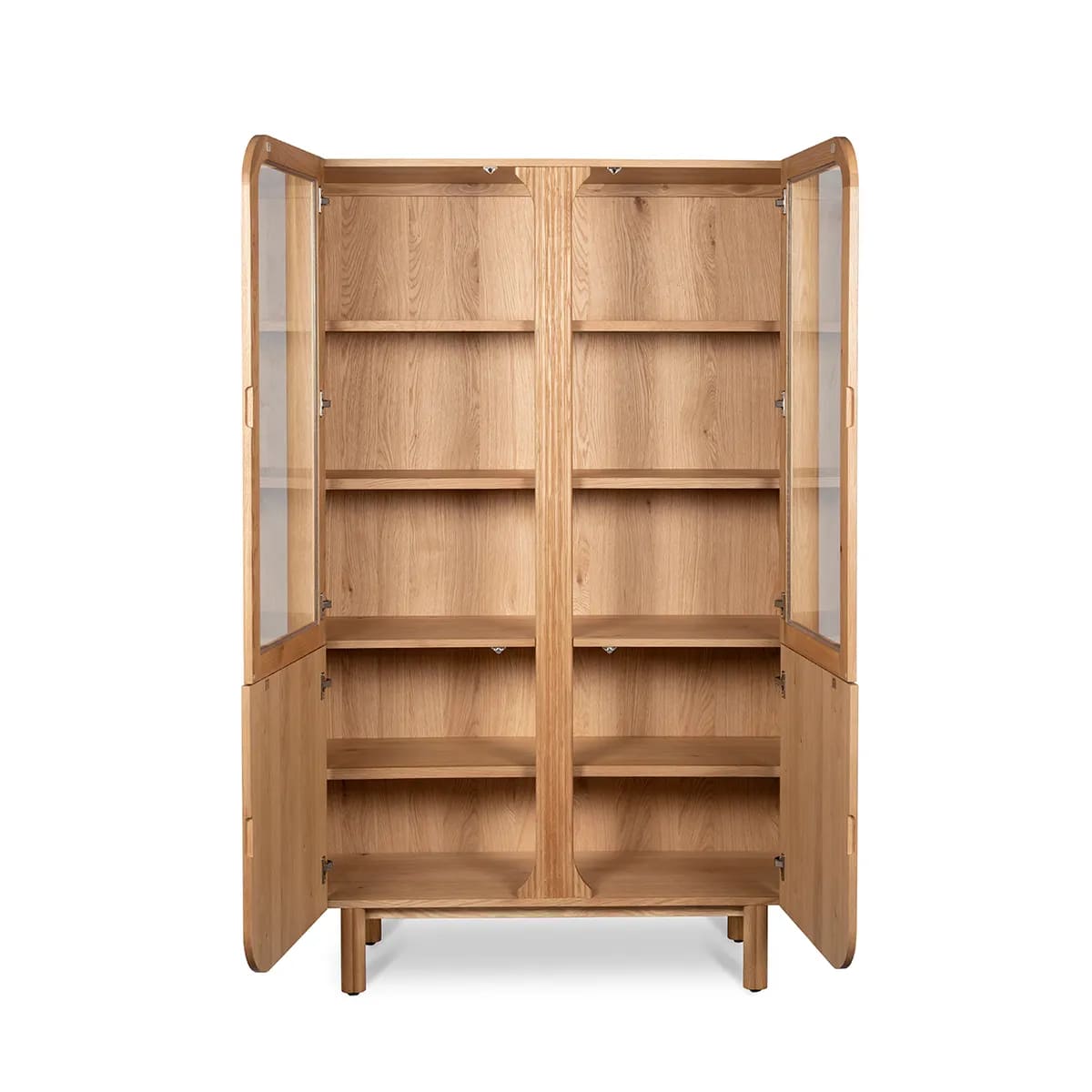 Buffet Vitrine Chene Clair Sirocco 4 Portes 9