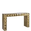 Console collada or brossé-majdeltier-design-brutaliste-facettes-métal Console collada or brosse majdeltier design brutaliste facettes metal
