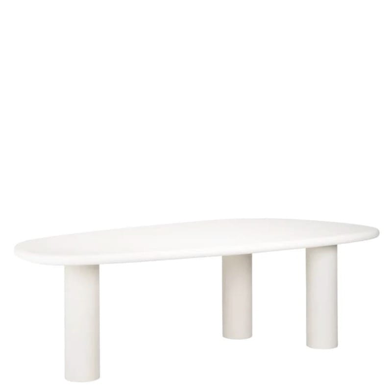 Table Bloomstone 235 cm-table-organique-blanche-galet-design-majdeltier5 Table Bloomstone - Une table blanche organique tripode