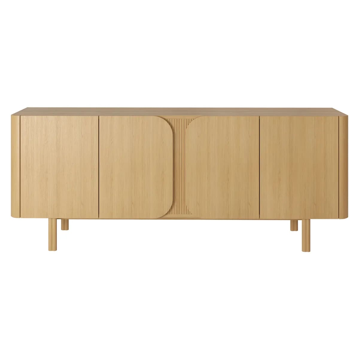 enfilade chene clair symetrique portes arrondies 10