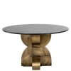 Table Ronde Maddox Marbre noir et laiton - Une table sophistiquée intemporelle