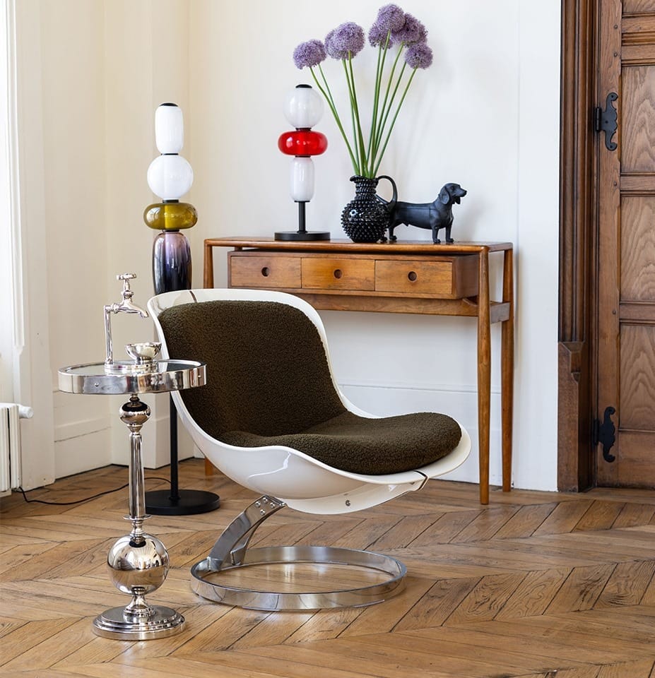 Fauteuil Goldfinger-fauteuil vintage-suspendu-style années 60-majdeltier Fauteuil Goldfinger fauteuil vintage suspendu style annees 60 majdeltier