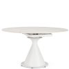 Table Ronde Céramique Extensible Enro blanche 7 Table Ronde Céramique Extensible Enro Blanche - Une table ronde blanche et design