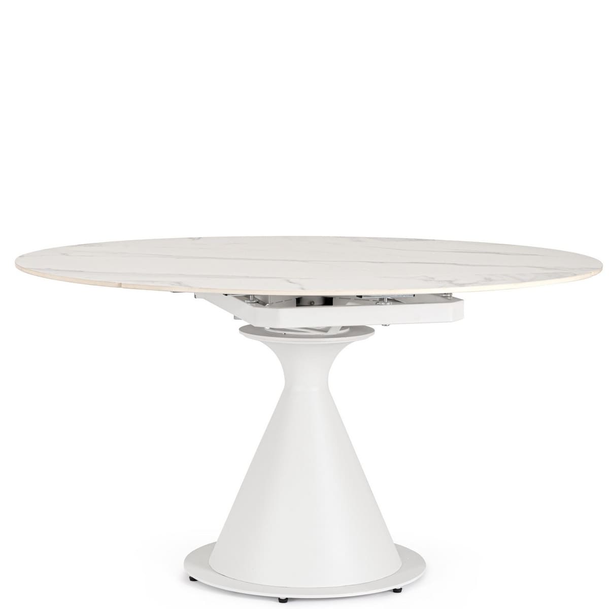 Table Ronde Céramique Extensible Enro blanche 7 Table Ronde Céramique Extensible Enro Blanche - Une table ronde blanche et design