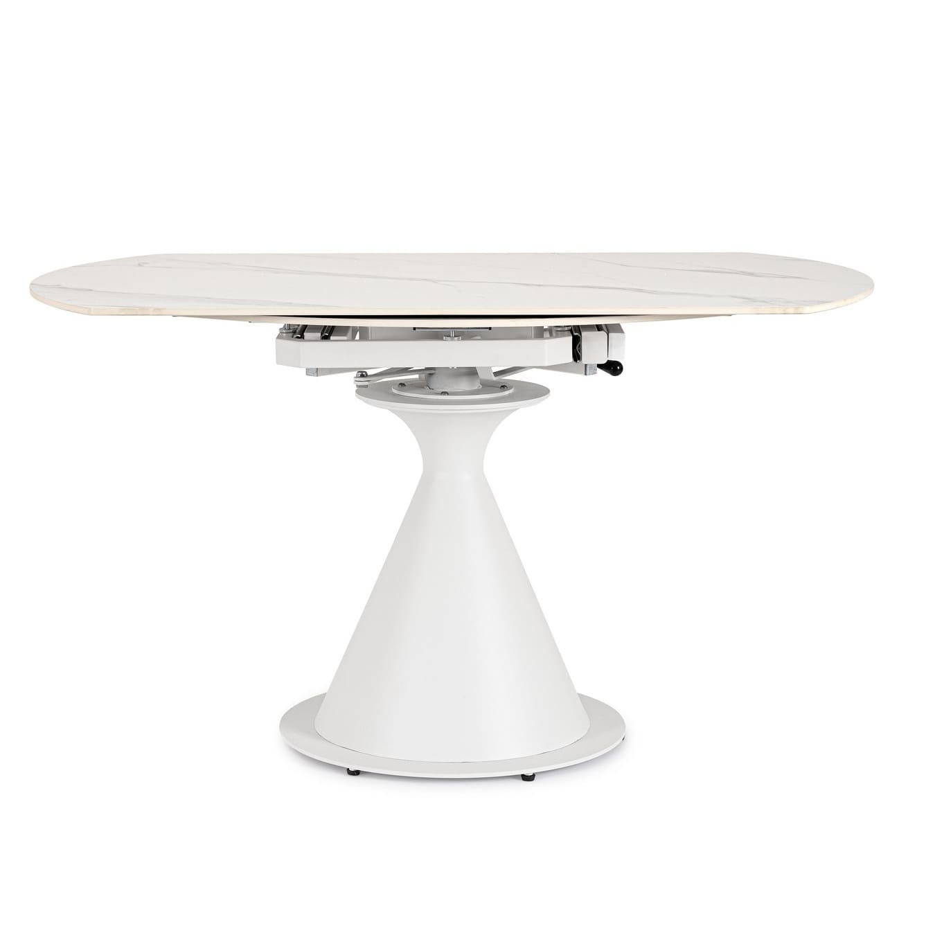 Table Ronde Céramique Extensible Enro blanche Table Ronde Ceramique Extensible Enro blanche