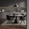 Table Ronde Ceramique Extensible Enro marbre gris majdeltier