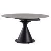 Table Ronde Ceramique Extensible Enro marbre gris majdeltier pied central conique