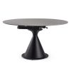 Table Ronde Ceramique Extensible Enro marbre gris majdeltier pied central conique3