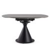 Table Ronde Ceramique Extensible Enro marbre gris majdeltier pied central conique4