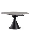 Table Ronde Céramique Extensible Enro - Une table avec un pied central original