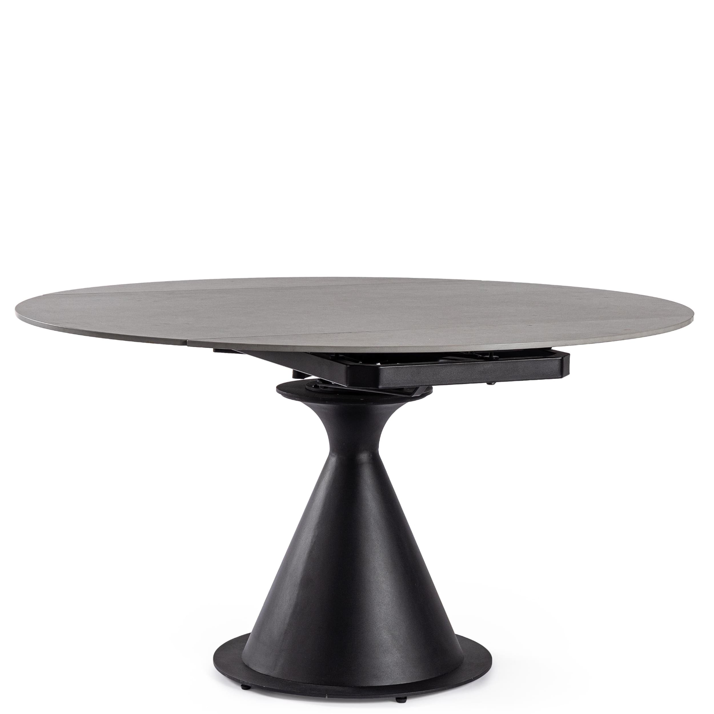 Table Ronde Céramique Extensible Enro - Une table avec un pied central original