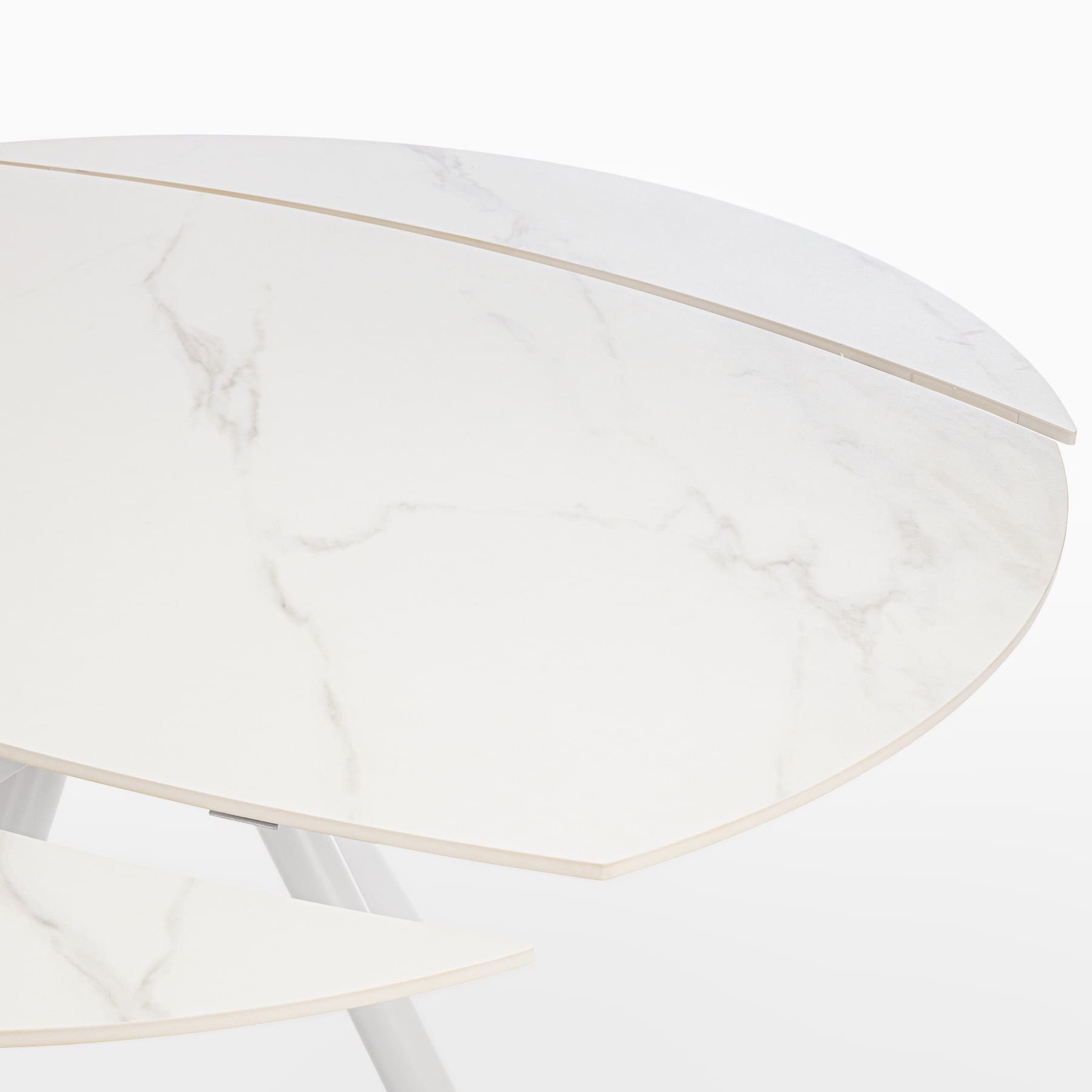 Table Ronde Céramique Extensible Marla Blanche 2 Table Ronde Ceramique Extensible Marla Blanche 2