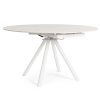 Table Ronde Céramique Extensible Marla Blanche-diamétre-135-majdeltier Table Ronde Ceramique Extensible Marla Blanche diametre 135 majdeltier