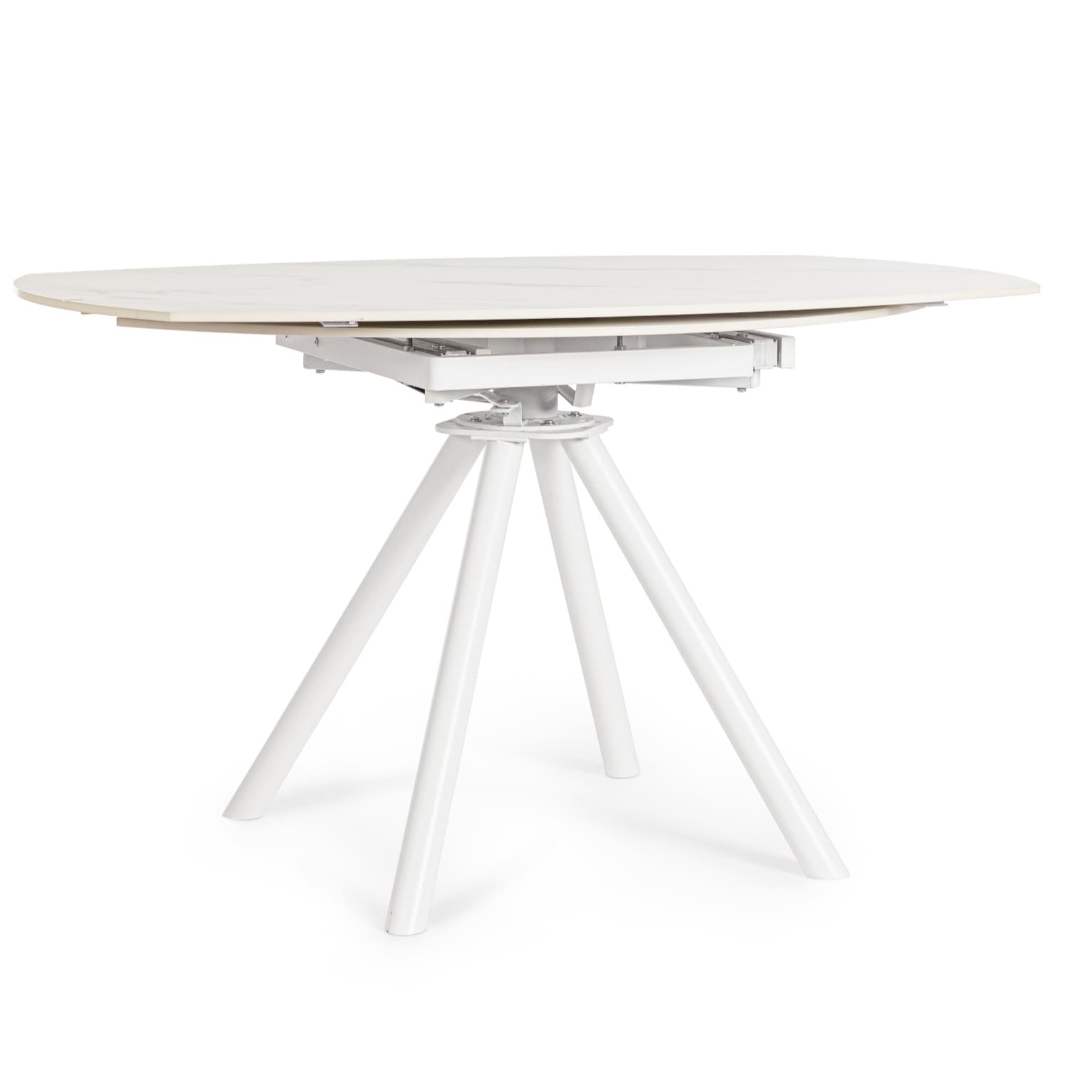 Table Ronde Céramique Extensible Marla Blanche-diamétre-135-majdeltier-céramique-blanc Table Ronde Ceramique Extensible Marla Blanche diametre 135 majdeltier ceramique blanc
