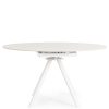Table Ronde Céramique Extensible Marla Blanche-diamétre-135-majdeltier-design 3 Table Ronde Céramique Extensible Marla Blanche - Une table blanche raffinée