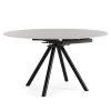 Table Ronde Ceramique Extensible Marla O135 cm Gris Clair majdeltier